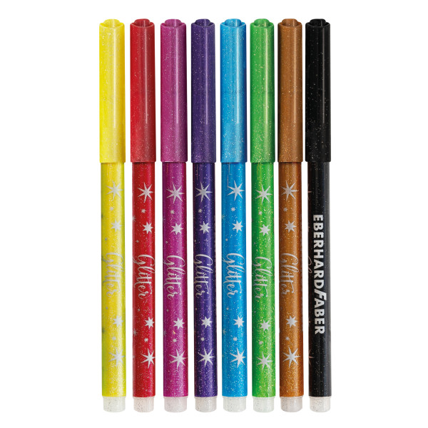 Eberhard Faber Glitter Filzstifte, 8 Stück