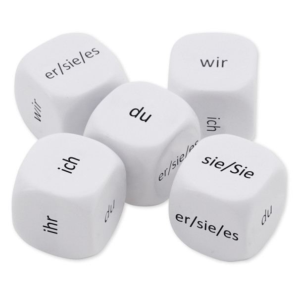 Würfel-Set Deutsch "Personalpronomen" 5-tlg., 16 mm