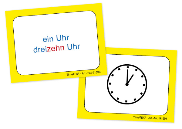 Kartenspiel für Papp-Computer, Uhrzeit
