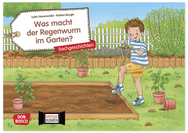 Bildergeschichten-Karten "Was macht der Regenwurm im Garten?", 12-tlg.