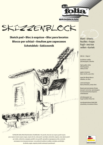 Skizzenblock DIN A4, 50 Blatt