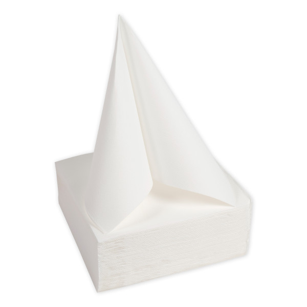 Set Cocktail-Servietten weiß, 2-lagig, 20x20 cm, 50 Stück